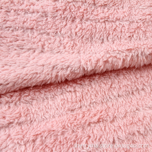 New design polyester coral fleece brushed knit fabric
